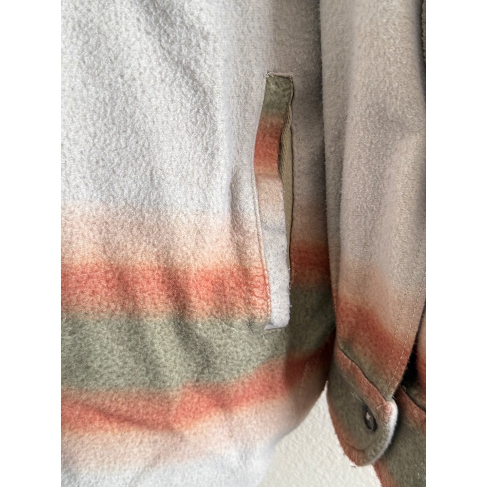 Free People Shacket Plaid Ombre‎ Button Down Oversized Shirt Jacket Women's XL - Picture 10 of 13